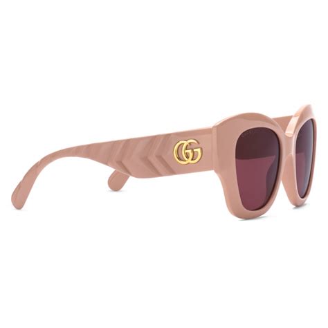 gucci pink frame glasses|Gucci pink cat sunglasses.